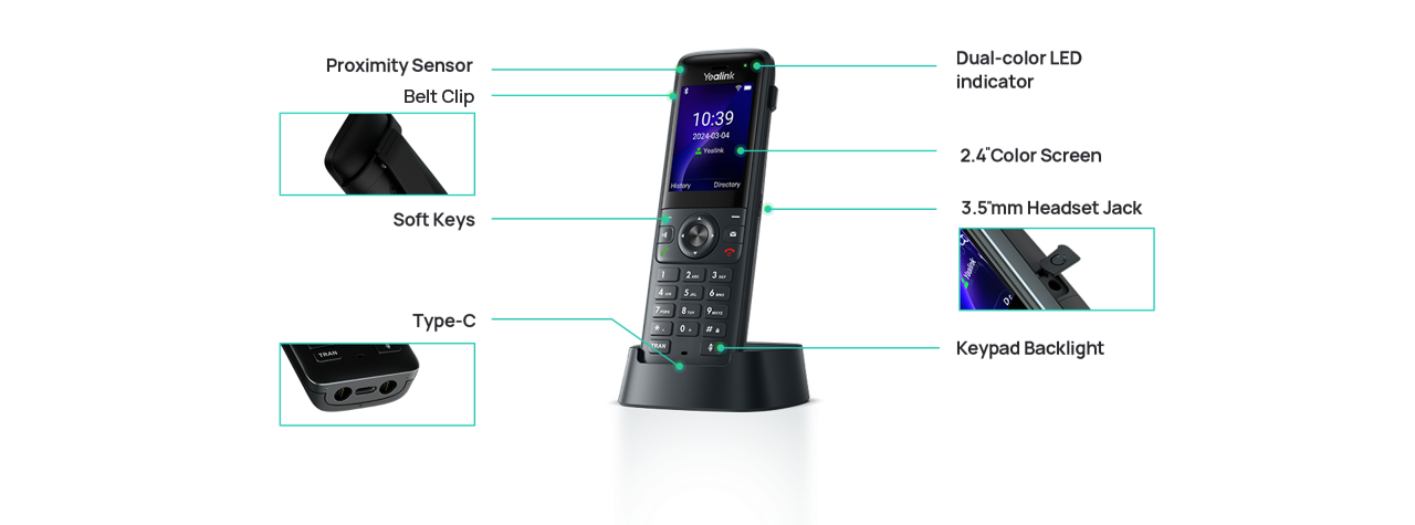 Yealink AX83H Wi-Fi handset